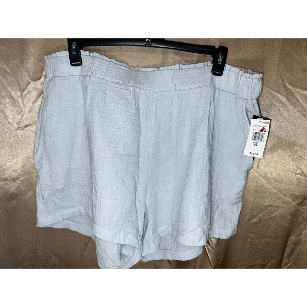 Womens Stitch Star Pull On Elastic Shorts Size 2X NWT